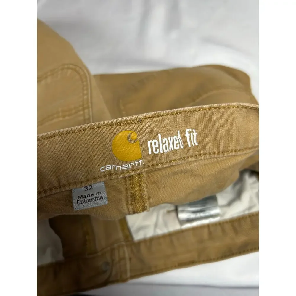 Carhartt Shorts Men Size 32 Brown khaki Rugged Flex Rigby 102514 Relaxed Fit